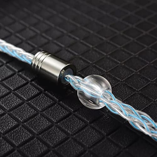 Image of QKZ T1 0.75MM QDC IEM Upgrade Cable, 200 Cores 8 Strand Oxygen Free Copper Silver-Plated Upgrade Cable with 3.5MM Plug ZXN ZXT AK6 Pro KZ ZSN pro x TRN MT1 ZXT (3.5MM, 0.75MM QDC (Blue))