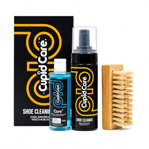 Image of CupidCare Shoe Cleaner Foam (150 ml) with Free Brush & Lace and Soak Cleaner