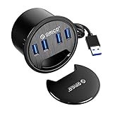 ORICO Desk Grommet, 4 Port USB 3.0 Hub with 4.9ft Extension Cord for Diameter 60mm Hole, Desktop Cable Organizer, Office Accessories, Suit for PC, Flash Drive, HDD, and Any Other USB Devices