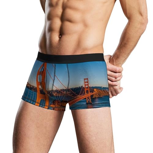 Men's Boxer Briefs Moisture Wicking Underwear San Francisco Bay Bridge Stretch Boxer Brief Breathable Men's Underwear3