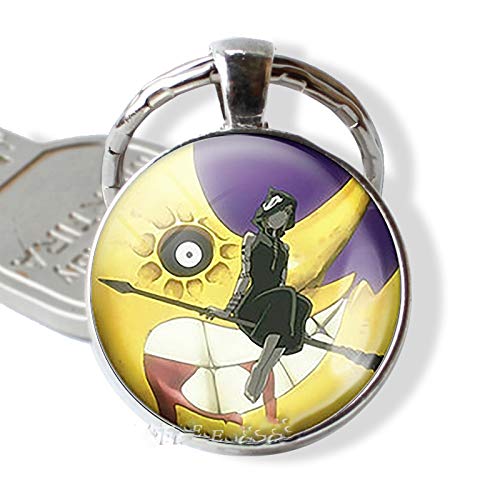 Accesorios de anime de moda Soul Eater Colgante de cristal Cabujón Joyería de cristal Cúpula Llavero Soul Eater Llavero Regalo Cosplay Cover