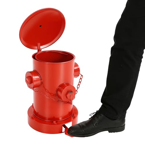 Caneca de basura retro con pedal color rojo