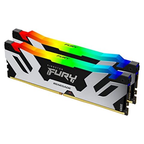 Kingston Fury Renegade DDR5 RGB XMP 64GB 6000MT/s DDR5 CL32 DIMM Memoria Gaming per Computer Fissi Kit da 2 Cover