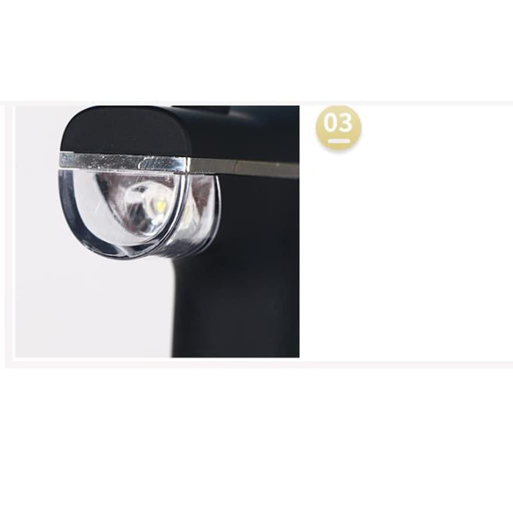 Bastone Dritto a Quattro Gambe per Anziani con Impugnatura Curva illuminata, Bastone quadrangolare Retrattile a 4 Gambe con Luce