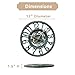 Lily's Home Hanging Wall Clock, Steampunk Gear and Cog Design with a Pewter Finish, Ideal for Indoor or Outdoor Clock, Poly-Resin (12 Inches Diameter)