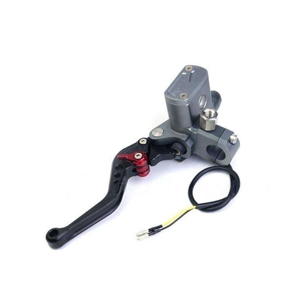 Mlioju Grey Left Motorcycle Clutch Lever Master Cylinder Brake Hydraulic Clutch Motorcycle Fluid Reservoir Levers Universal 22Mm For
