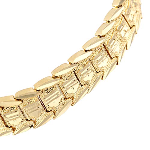 Jullynice Bracelete masculino banhado a ouro 18 K design moderno pulseira vintage elos para decoraçã
