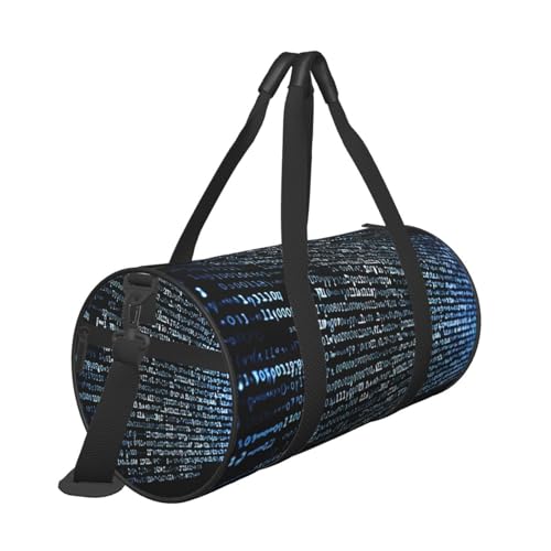 Sac de sport avec code de programmation pour voyage en toile noir - 3