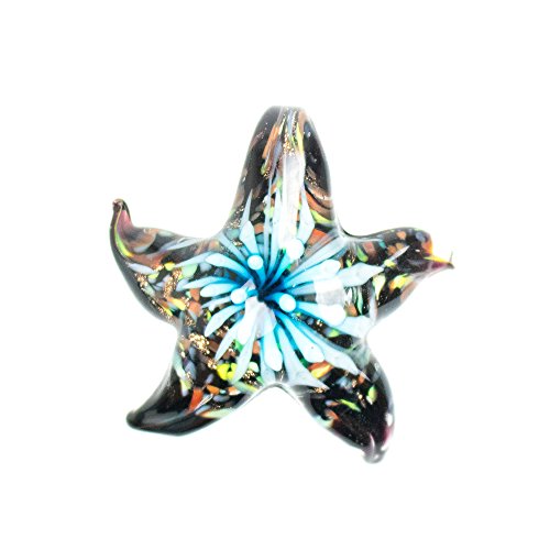 Paracord Planet Glass Starfish Pendants Available in Various and Unique Colors (Turquoise "Reef")