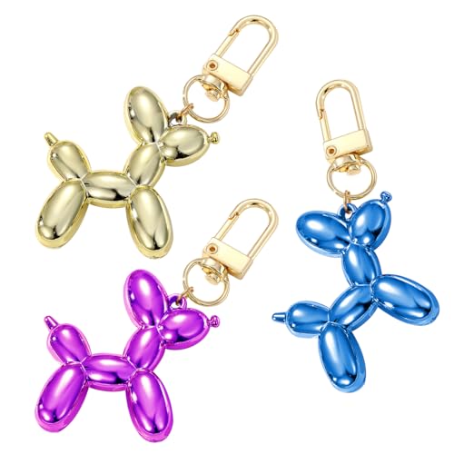 CHROMACRAFT Pendentifs Créatifs en Forme De Chiot, 3 Pièces Jaune, Violet, Bleu, Porte-Clés, Sacs, Décoration, Mignon, Moderne, Pour Femmes, Adolescentes