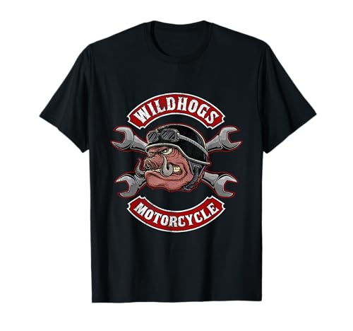 Image of Wildhogs Motorcycle Speeders Wild Boars Hunting Boar T-Shirt