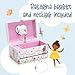 The Memory Building Co Black Ballerina Musical Jewelry Box Plays Classic Melody, Storage Organizer Music Box for Kids Ages 6-12 MDF Wood w/ 2 Fabric Lined Ring Bracelet Necklace Treasure Compartments