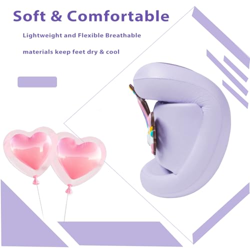Image of Girls Cloud Bow Slide & Shower Slippers - Non-Slip Slip-On Kids Beach Pool Indoor Outdoor Shoes