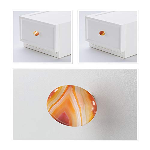mookaitedecor Set of 4 40mm Carnelian Stone Drawer Knobs with Screws, Healing Stones and Crystals - Image 4