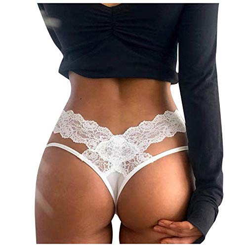 Lace Panties for Women Naughty Sex Play, Sexy Lingerie Underpant G-String Thongs Knicks Briefs Underwear,l18 White