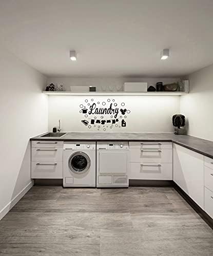 Summerjokes Laundry Funny Wall Sticker Decal Vinyl Sticker, Family Bathroom Toilet Spa Art Wall Decoration