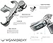WGNVISREHY Bow Release for Compound Bow, Adjustable 3/4 Finger Thumb Release Aid with Wrist Strap & Wrench, Aluminum Alloy Archery Release Aid, Ambidextrous for Left & Right Hand, Hold up to 200lbs