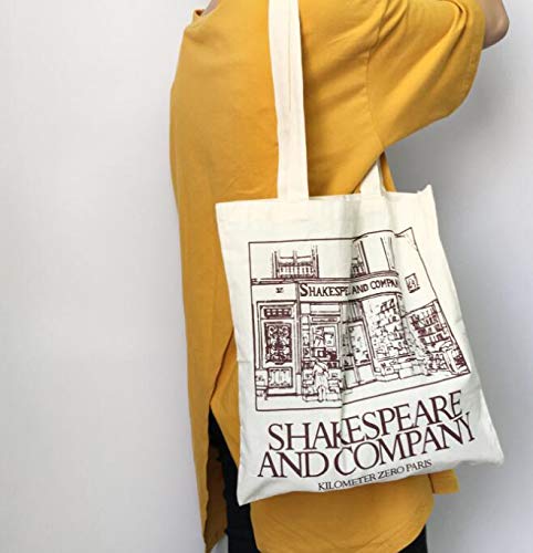Aidou Female Shakespeare And Company Canvas Shoulder Bag Simple File Shopping Handbag #TOP3