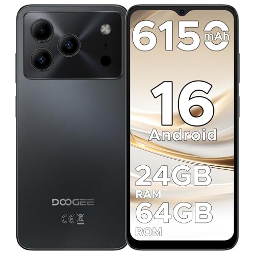 DOOGEE Note 56 Smartphone Android 16, 6150 mAh, 8.45 mm Ultrasottile, 6.56' HD + 90 Hz IPS, 24 GB +...