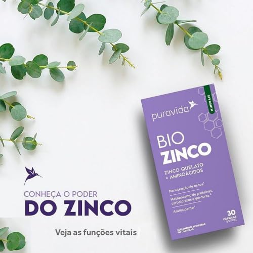 Bio Zinco - Zinco Quelato + Aminoácidos | 30 Cápsulas Softgel