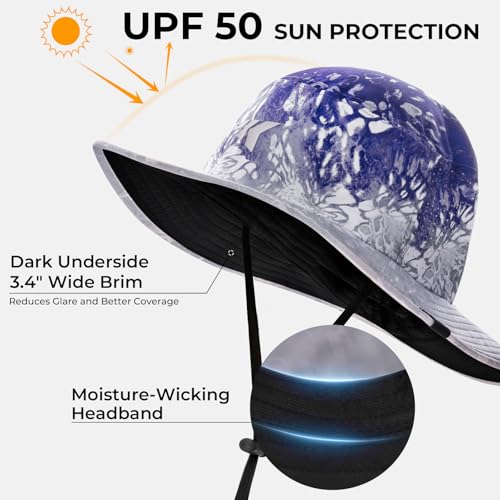 Image of KastKing Sol Armis UPF 50 Boonie Hat - Sun Protection Hat, Fishing Hat, Beach & Hiking Hat, Paddling
