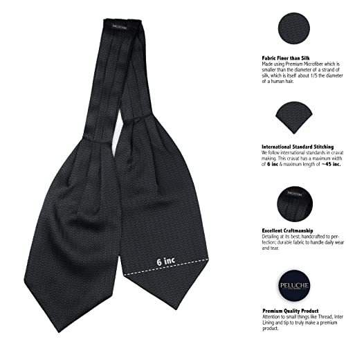 Image of Peluche Stunning Alley Black Cravat for Men