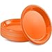 Big Party Pack Dessert Plates, 50 Pieces, Made from Plastic, Orange, 7-Inch by Amscan
