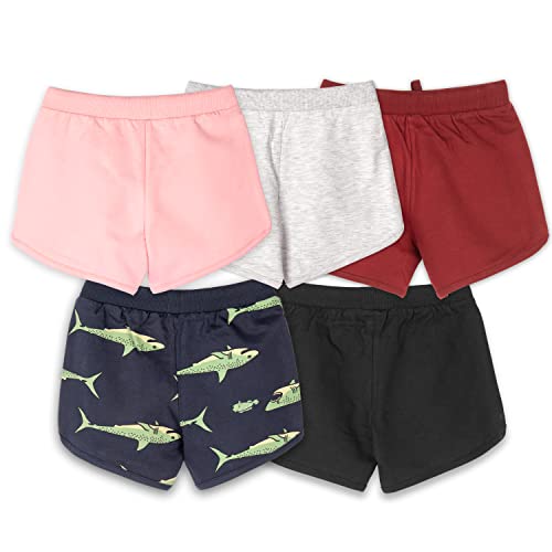 Image of Real Basics Premium Multicolour Cotton Shorts for Girls (Pack of 5)
