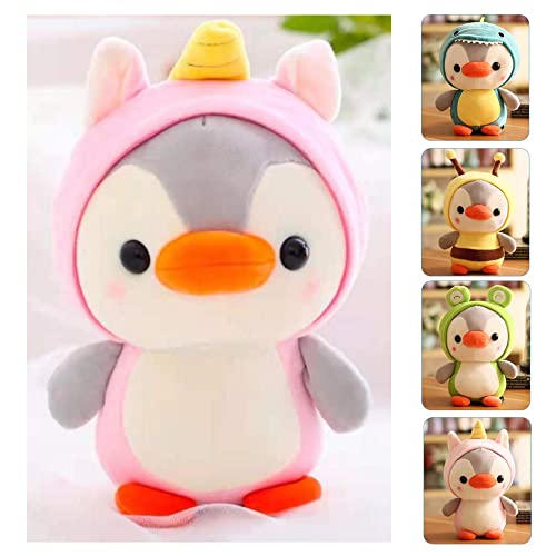 10inch Penguin Plush Toy Childrenâ€™s Fun Penguin Plush Doll, Cute and Funny Dinosaur bee Unicorn Frog Dress up Plush Stuffed Toy boy and Girl Birthday Gift(Unicorn
