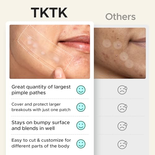 TKTK Adesivos grandes de espinhas, adesivos de acne GG de 60 mm, bandagens hidrocolóides grandes par