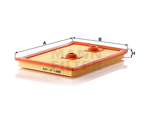 MANN (マンフィルター) エアーフィルター (アウディ/A3) C 27 009 (DBA-8VCXS 2013/09-) (DBA-8VCXSL .8VCPTL 2014/01-) (DBA-8VCPT 2013/11-)