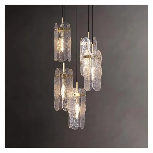 Genérico Lámpara colgante de techo cristal LED, lámpara diseño, luminaria suspensión for comedor(Warm light,5 light)