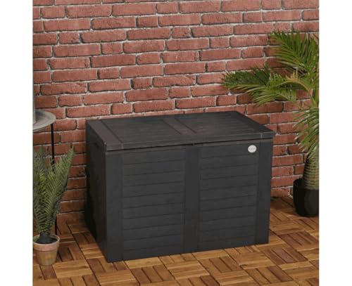 Envenzo Outdoor Indoor Garden Storage Box Chest Lid Patio 170 Litre