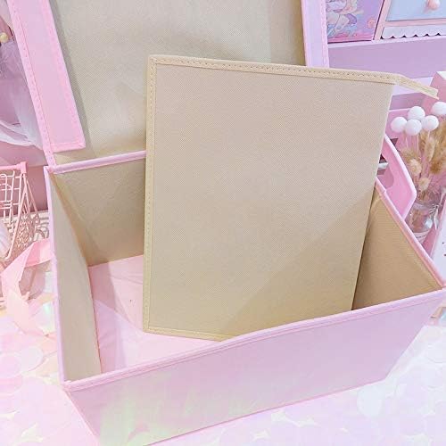 Miniatura 3 de BelugaDesign Moon - Organizador grande de contenedores  Cesta plegable de almacenamiento grande  Rosa Blanco Pastel Sailor Anime Lindo Kawaii Cartón