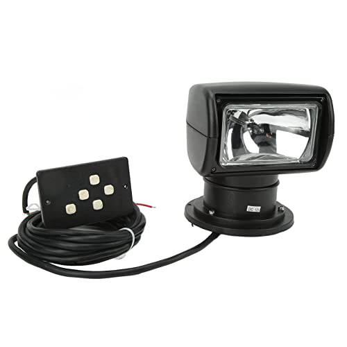Remote Control Spotlight 100W 320° Rotation for Yacht, Boat, Truck, Car - IP67, 2500LM, 3200K, 8.3A, Durable Plastic Construction (DC12V)