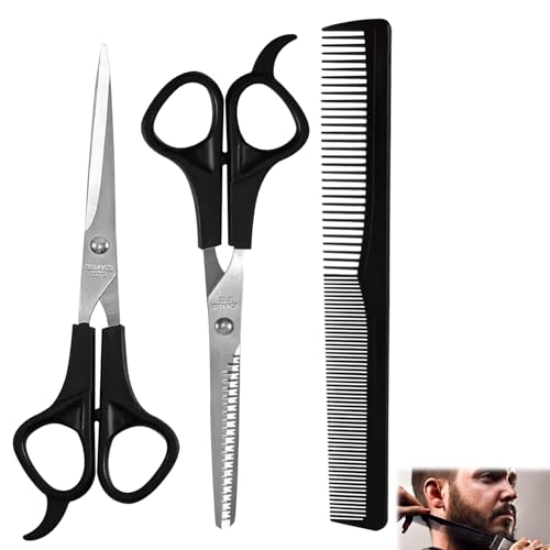 Ciseaux Coiffure Professionne,Acier Inoxydable Ciseaux Desepaississant Cheveux avec Peigne,pour Salon Barbiers Hommes Femmes et Enfants Domicile