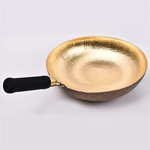 Wok de latón martillado a mano sin recubrimiento miniatura 1