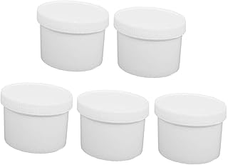 Lon0167 New 250ml HDPE Featured Plastic Wide Mouth reliable efficacy Round Laboratory Experiment Bottle White 5pcs(id:cdb 60 dd 31e)