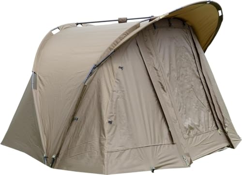 Faith Xposure Dome Carp Zelt - Geräumiges 2-Personen Angelzelt mit Mozzy Mesh Panels und Heavy Duty Heringe - Für Nachtangeln - Inklusive Groundsheet und Aufbewahrungstasche - Einfach aufzustellen