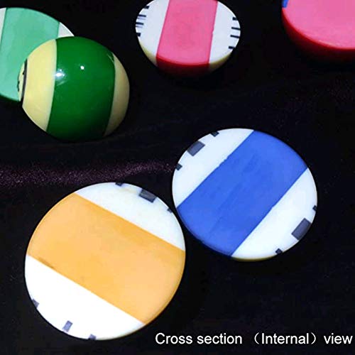CUPPA Professional Pool Balls/Billiard Balls Set, Complete 16 Balls for Pool Tables (Dark Style)
