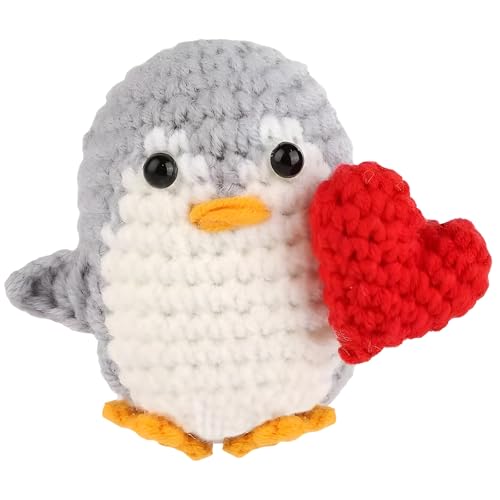 Pinguin Geschenk, Positive Geschenke, Positive Penguin, Pocket Hug, Niedliches Dekor, Emotional Support Geschenk, 1 Stück Herz Pinguin Plüschtier