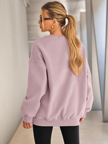 Image of EFAN Womens Oversized Sweatshirt Crewneck Sweater Casual Fall Outfits 2026 | Fleece Lined Stretchy Hoodies Basic Comfort Clothes Loose Maternity Workout Gym Lounge Wear Winter Airport Fashion