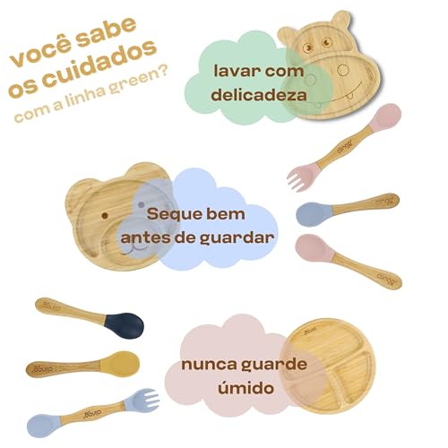 Clingo Prato De Bambu Urso Com Ventosa, Modelo: 3044