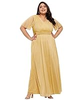 wild U Women Plus Size Stretchable Stylish Western Cocktail Gown Dress (Beige, Size : 7XL)