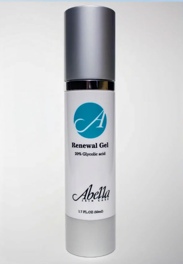 Abella Skin Care Renewal Gel - 20% Glycolic Acid (1.7oz.), Moisturizes, NO Fragrance, paraben & phalaphates.