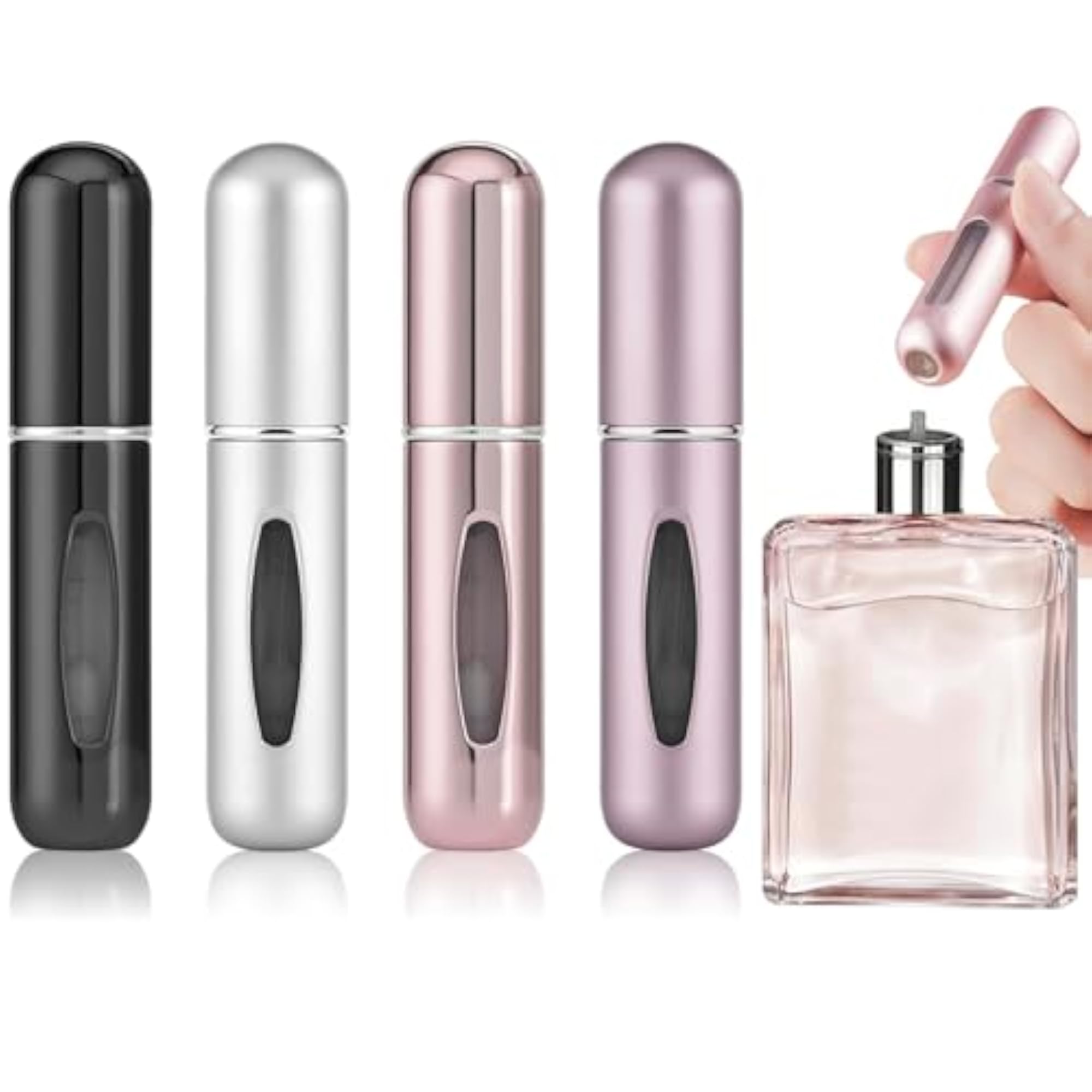 4 Pcs 5ml Portable Mini Refillable Perfume Atomizer Spray Bottle