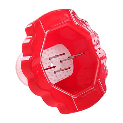 Laluky Soporte de seguridad alimentaria, protección de dedos, protector de dedos, cortador de verduras fácil de usar, cortador de verduras protector de seguridad de mano para cocina casera (rojo) Cover