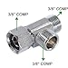 Breezliy Brass Angle Stop Add-A-Tee Valve,3/8-Inch Compression Inlet X 3/8-Inch Compression Outlet X 3/8-Inch Compression Outlet (3/8x 3/8x 3/8 Add-A-Tee Chromed)