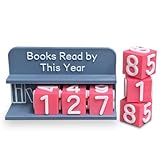Book Tracker for Recording Number of Books Read, Book Counter Sign for Setting Reading Targets, Reading Target Display for Shelf and Desk Decoration