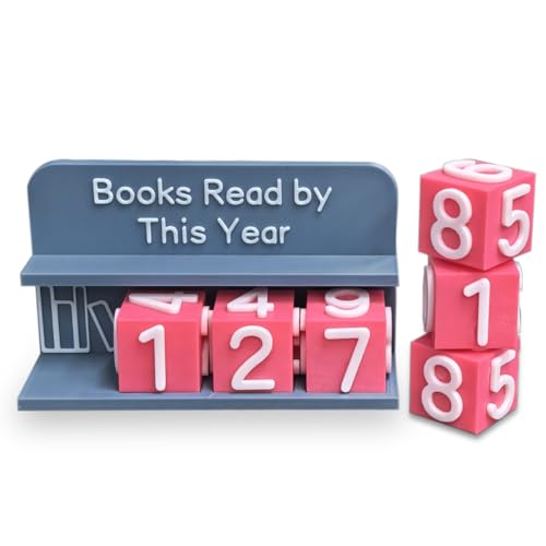 Book Tracker for Recording Number of Books Read, Book Counter Sign for Setting Reading Targets, Reading Target Display for Shelf and Desk Decoration
